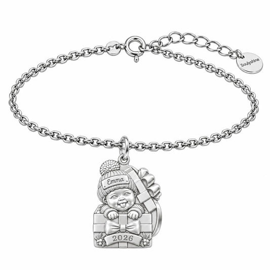Baby's First Christmas Gift Charm Bracelet Set