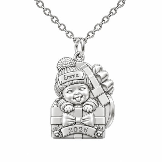 Baby's First Christmas Gift Charm Necklace Set